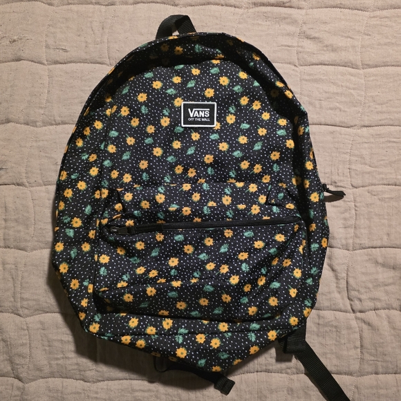 Vans Handbags - Vans Black Floral Backpack Brand New